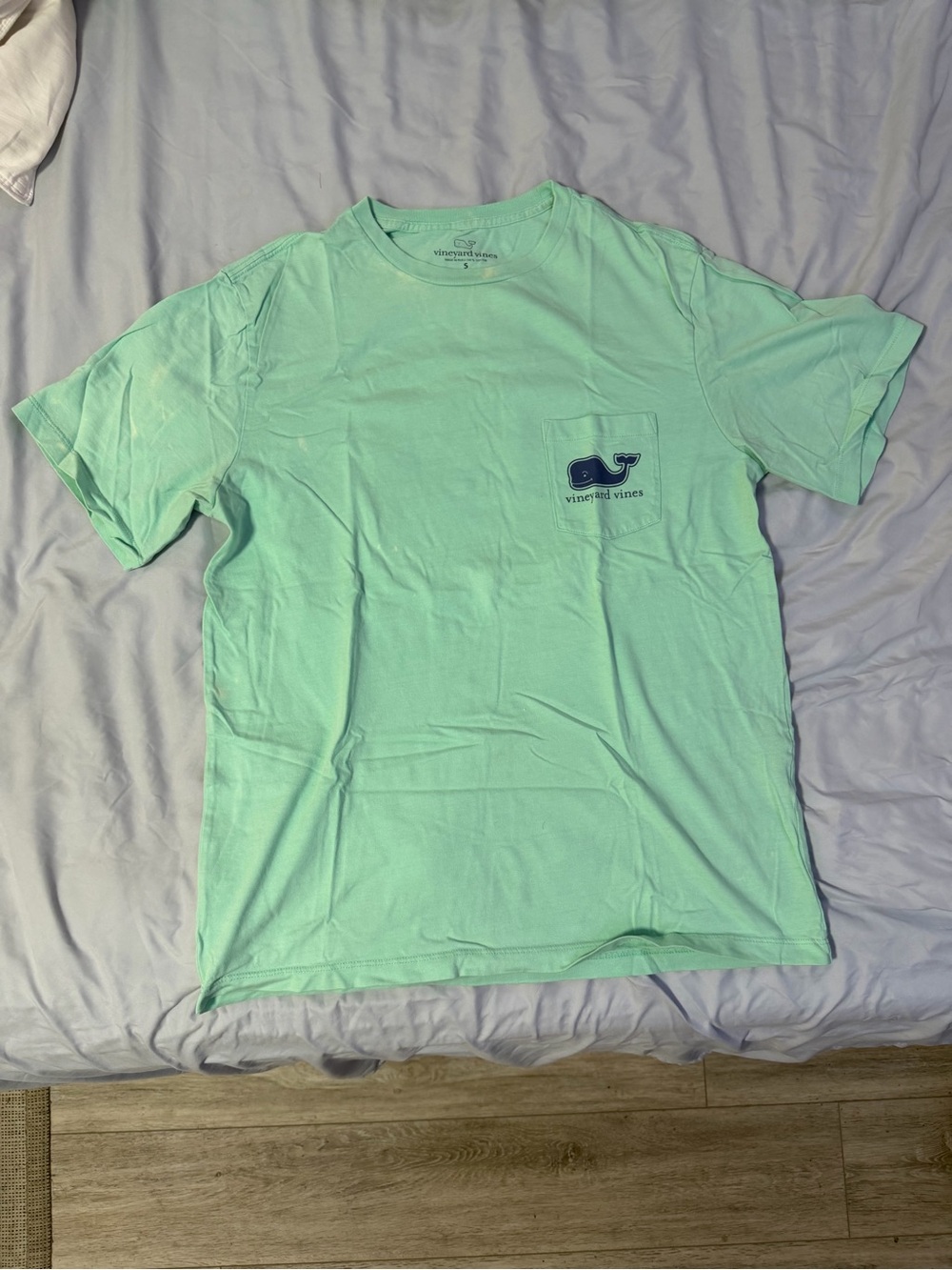 Vineyard Vines Mint Green Short Sleeve Pocket Tee with Whale Logo